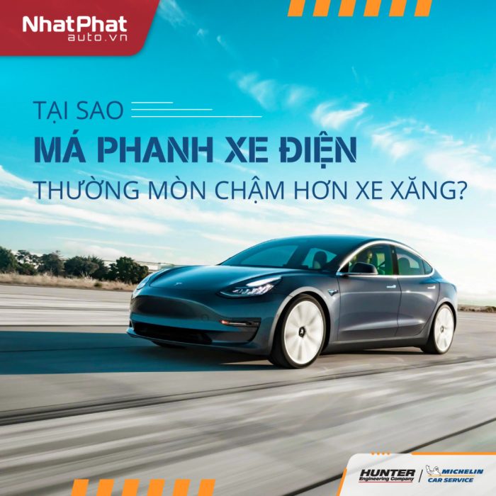 Má phanh xe điện mòn chậm hơn xe xăng