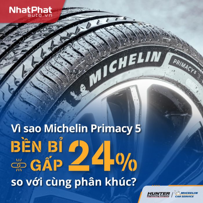 Vì sao Michelin Primacy 5 bền bỉ gấp 24% so với cùng phân khúc?